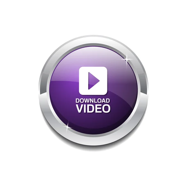 Baixar botão de ícone de vídeo — Vetor de Stock