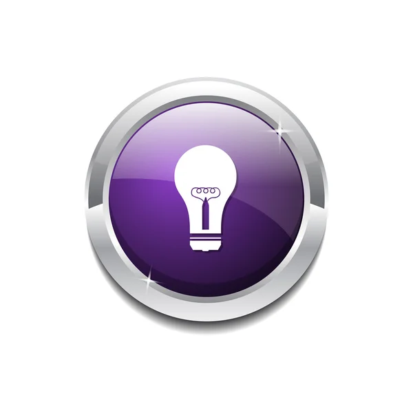 Bulb Icon Button — Stock Vector