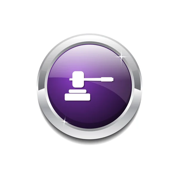 Botão de ícone de martelo — Vetor de Stock