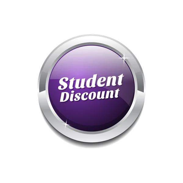 Student Discount Icon Button — Stock Vector