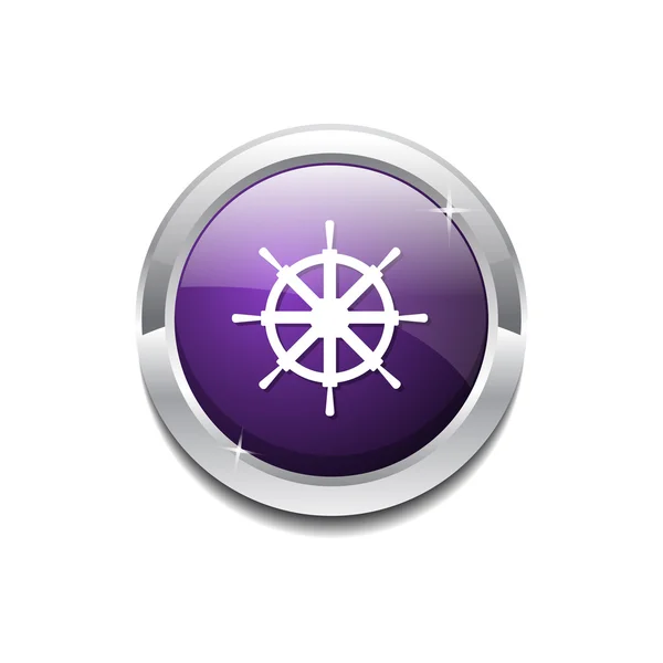 Wheel Icon Button — Stock Vector