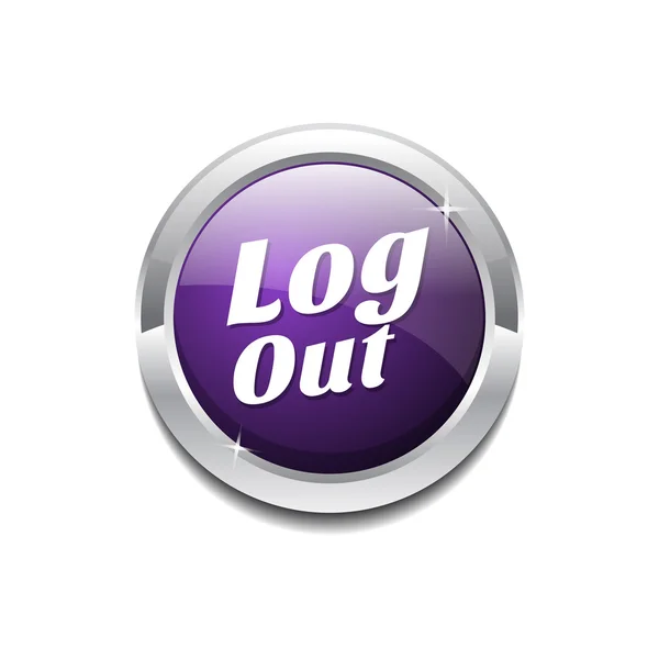 Log Out Icon Button — Stock Vector