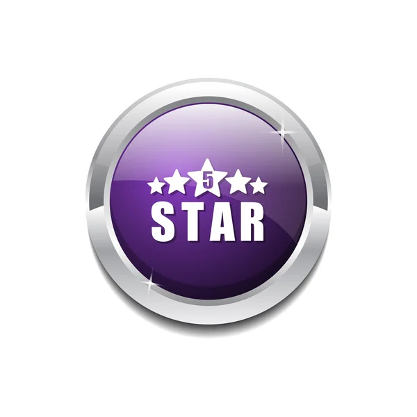 Tlačítko 5 ikonu hvězdičky — Stockový vektor