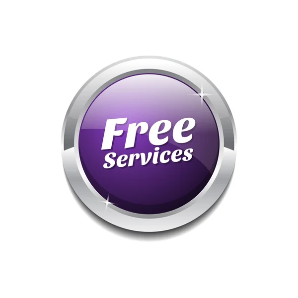 Botão de ícone de serviços gratuitos — Vetor de Stock