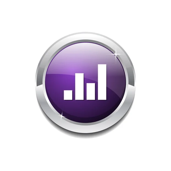 Graph Icon Button — Stock Vector