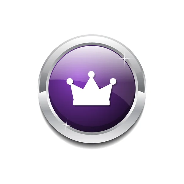 Crown Icon Button — Stock Vector