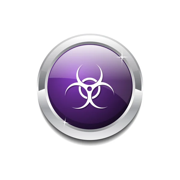 Biohazrd Sign Icon Button — Stock Vector