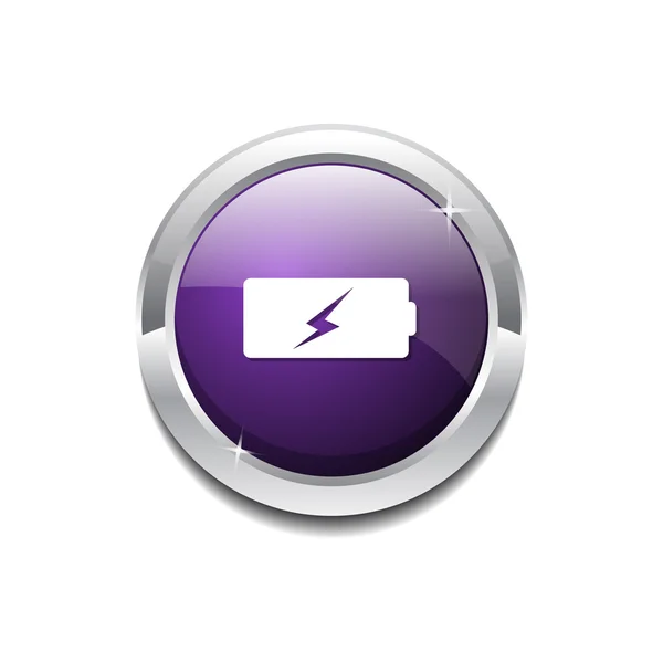 Battery Icon Button — Stock Vector