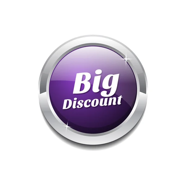 Bouton Icône Big Discount — Image vectorielle