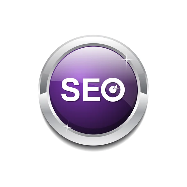 Pulsante con icona di SEO — Vettoriale Stock