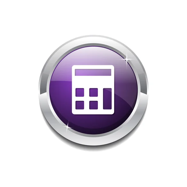 Calculadora Botón púrpura — Vector de stock