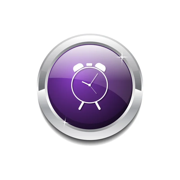 Alarm Clock Icon Button — Stock Vector