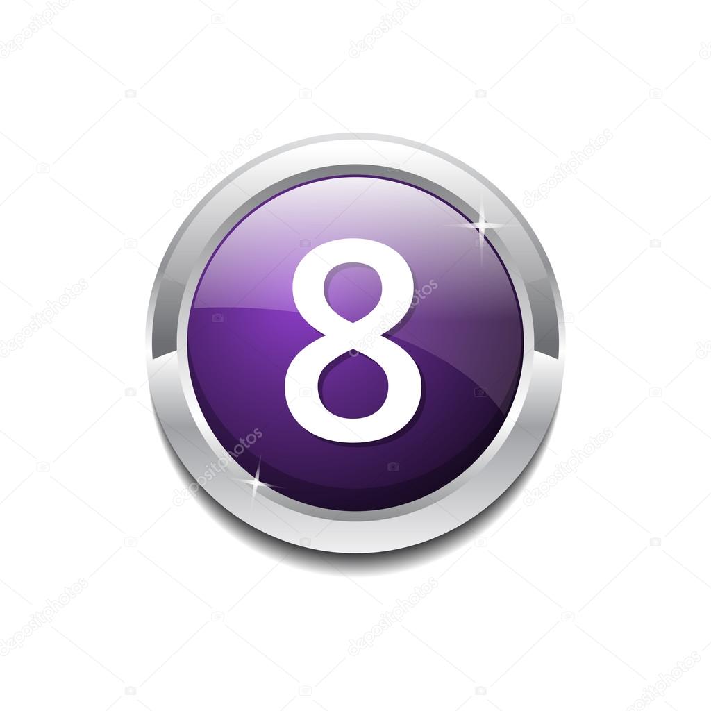 8 Number Icon Button