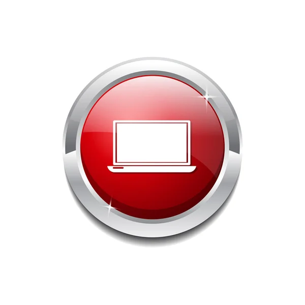 Laptop ícone botão — Vetor de Stock