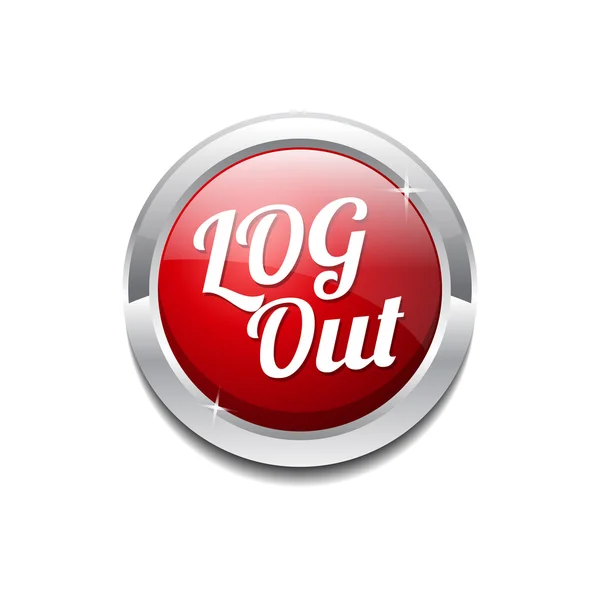 Log Out Icon Button — Stock Vector