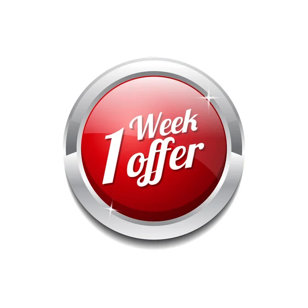 1 Week Offer Icon Button — Stock Vector