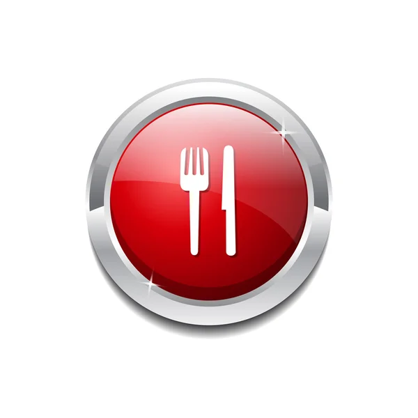 Tombol ikon restoran - Stok Vektor