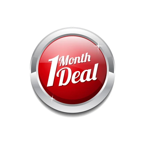 1 Month Deal Icon Button — Stock Vector