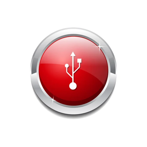 Ícone de botão de sinal USB — Vetor de Stock