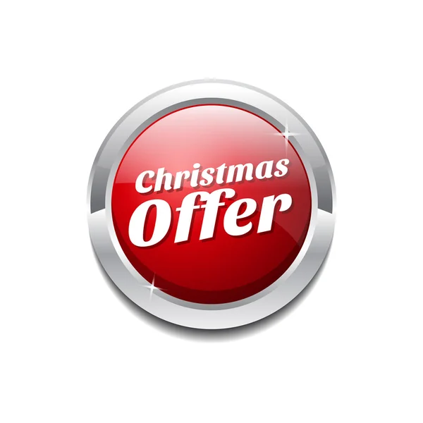 Christmas Offer Icon Button — Stock Vector