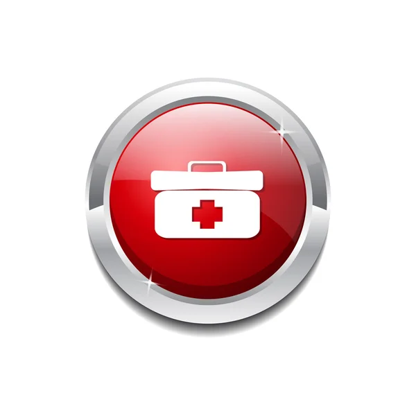 Botão de ícone do kit de saúde — Vetor de Stock