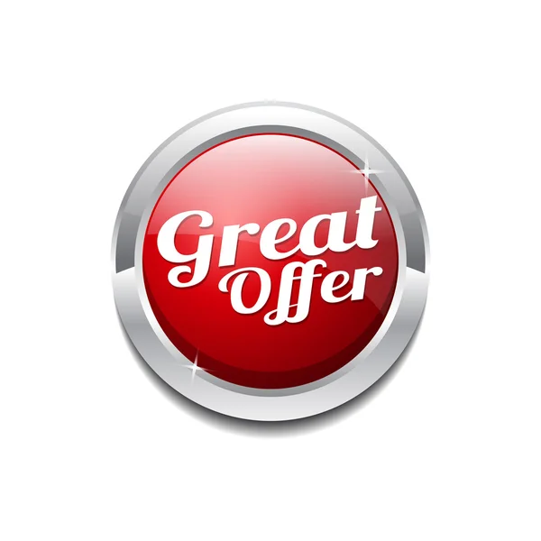 Great Offer Icon Button — Stock Vector