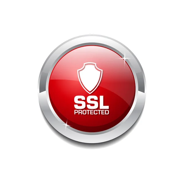 SSL korumalı kutsal kişilerin resmi düğme — Stok Vektör