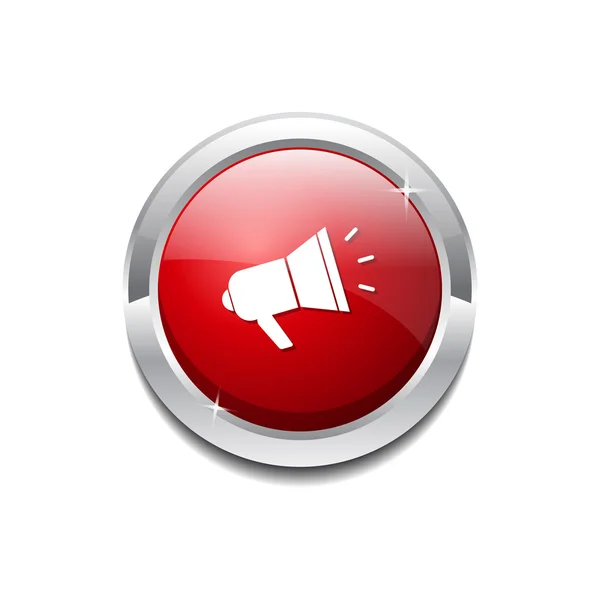 Speaker Phone Red Vector Icon Button — Stock Vector