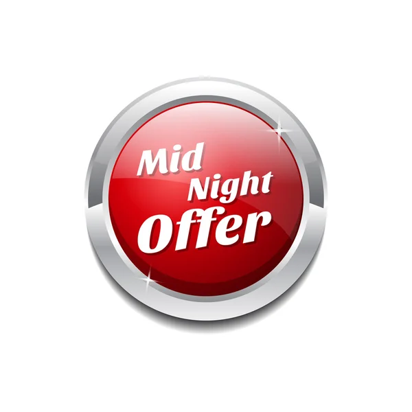 Midnight Offer Icon Button — Stock Vector