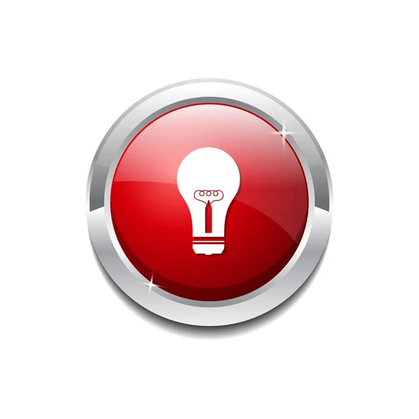 Botón icono bombilla — Vector de stock