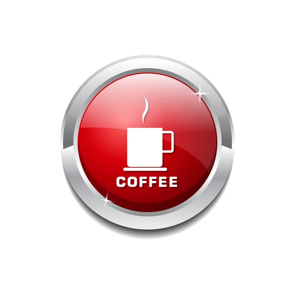 Coffee Sign Icon Button — Stock Vector