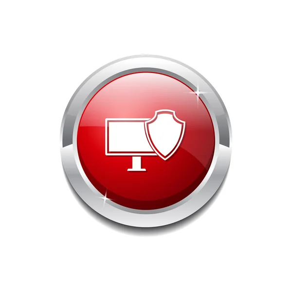 Protected Sign Icon Button — Stock Vector