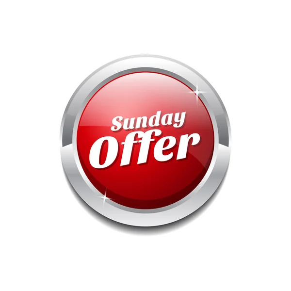Sunday Offer Icon Button — Stock Vector