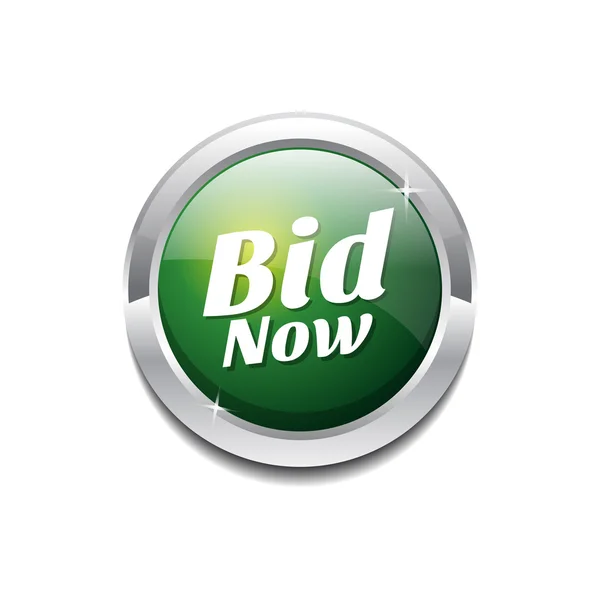 Bid Now Icon Button — Stock Vector