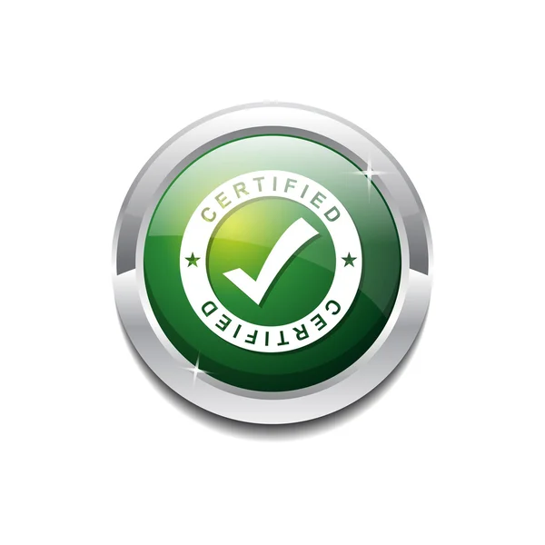Certified Icon Button — Stock Vector