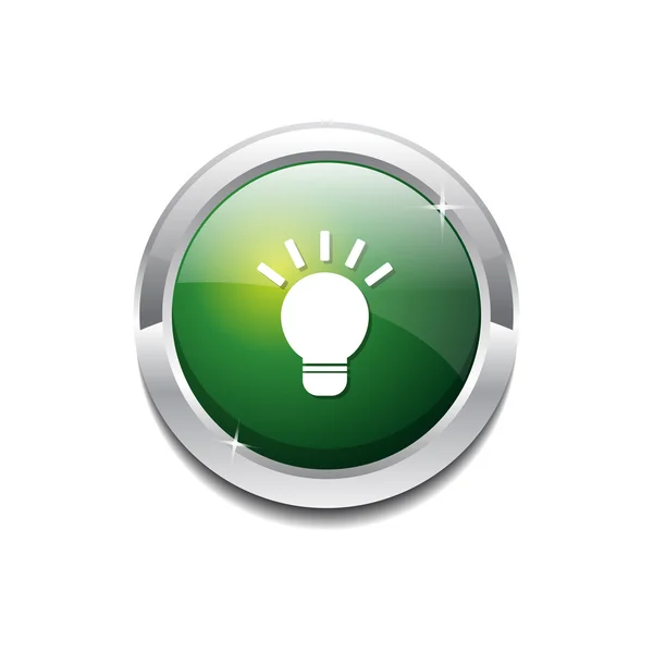 Tlačítko na ikonu žárovky — Stockový vektor