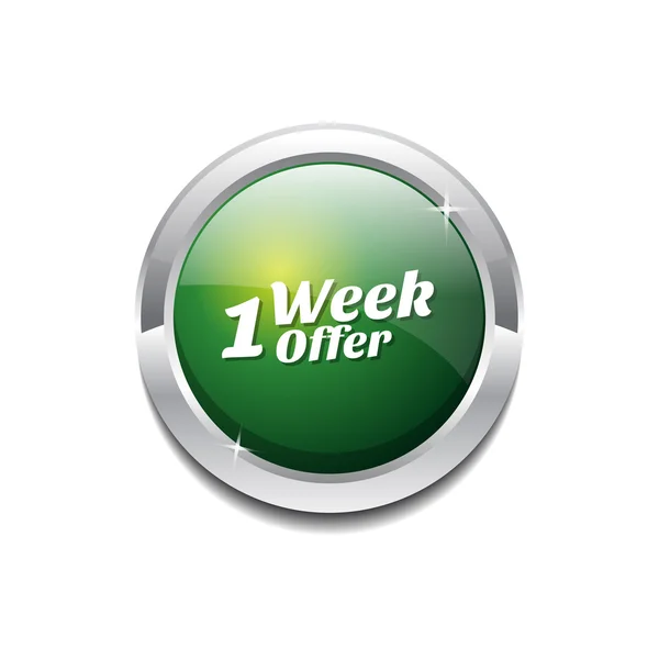 1 Week Offer Icon Button — Stock Vector