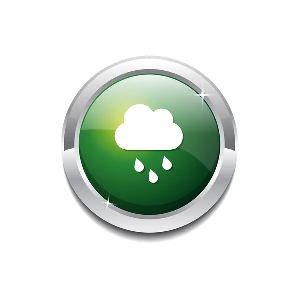 Botón icono de la nube de lluvia — Archivo Imágenes Vectoriales