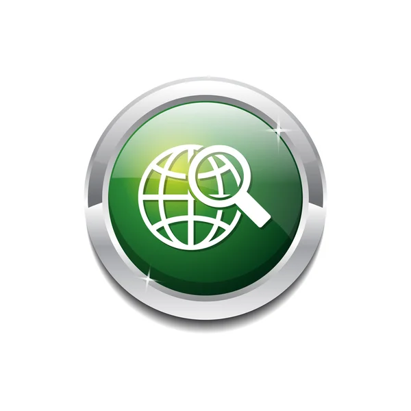 Botón de icono de signo de globo — Vector de stock