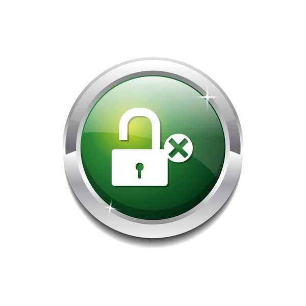 Unlock Icon Button — Stock Vector