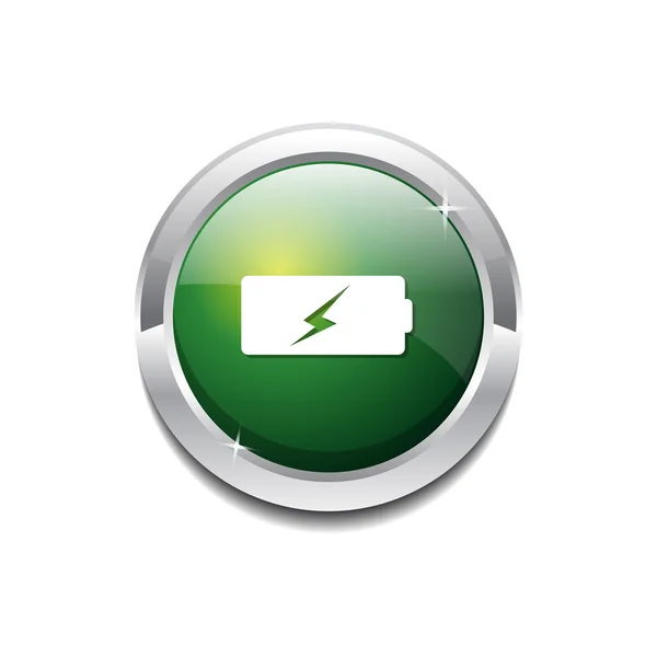 Battery Icon Button — Stock Vector