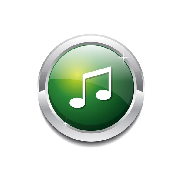 Music Note Icon Button — Stock Vector