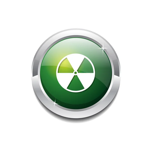 Botón de icono de signo nuclear — Archivo Imágenes Vectoriales