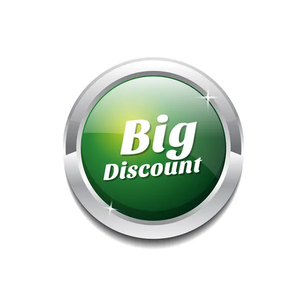 Big Discount Icon Button — Stock Vector