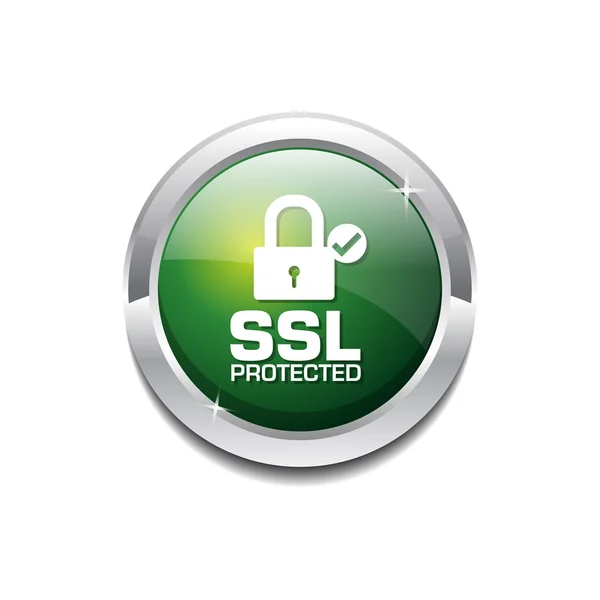 Botón de icono protegido SSL — Archivo Imágenes Vectoriales