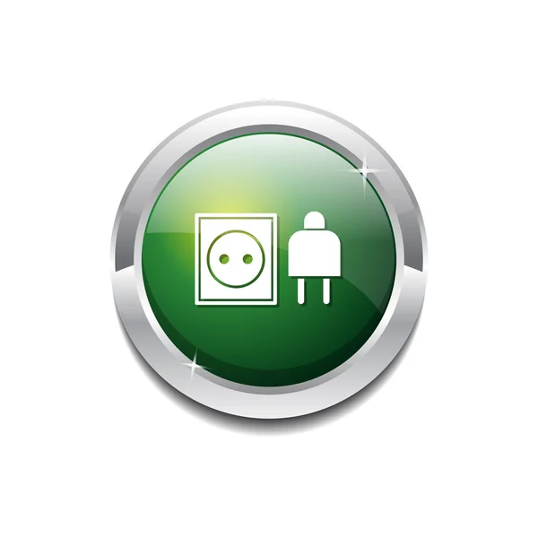 Plug Sign Icon Bouton — Image vectorielle