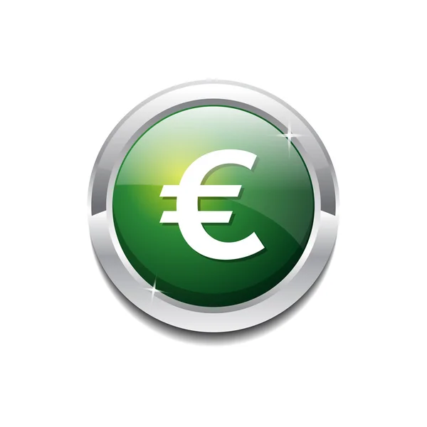 Euro moneda signo icono botón — Archivo Imágenes Vectoriales