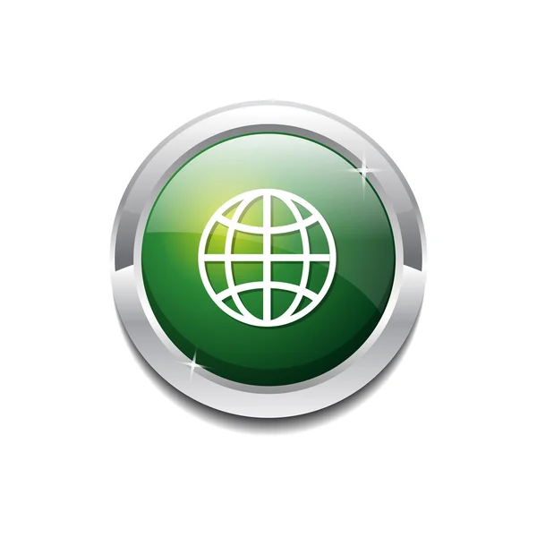 Globe Sign Icon Bouton — Image vectorielle