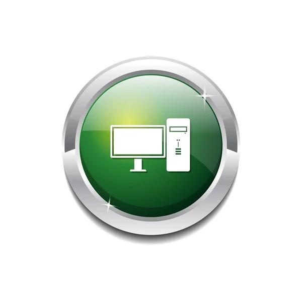 PC ikona przycisku — Wektor stockowy