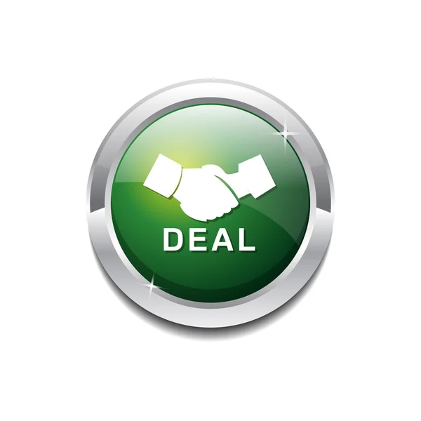 Deal segno icona pulsante — Vettoriale Stock